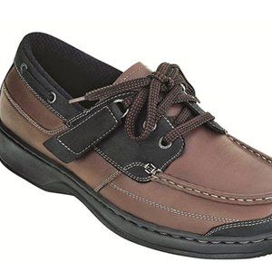 Wide Diabetic Tie Less Mens Boat Shoes